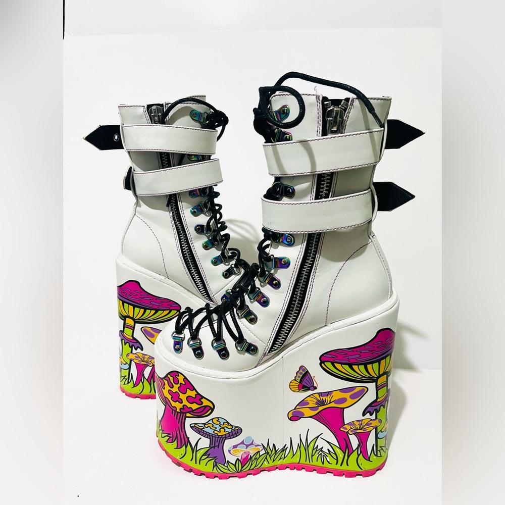 Dollskill Psychedelic Fairytale Women's Double Stack Platform Boots - Picture 8 of 8